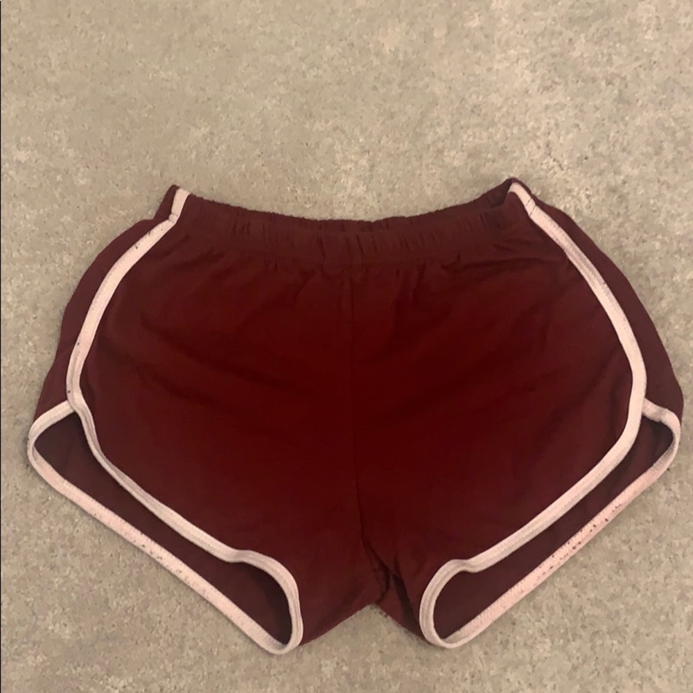 Burgundy shorts